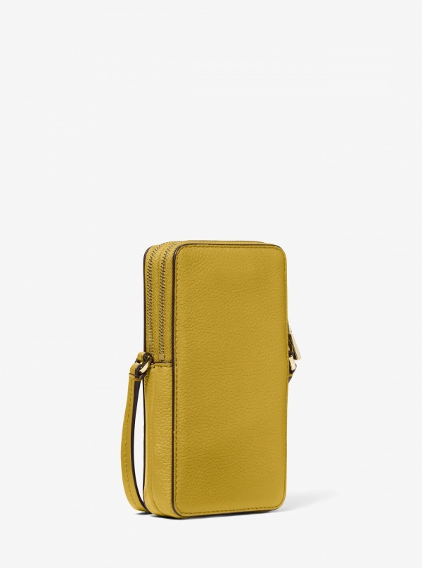Michael Kors Jet Set Small Pebbled Leather Smartphone Crossbody Bag