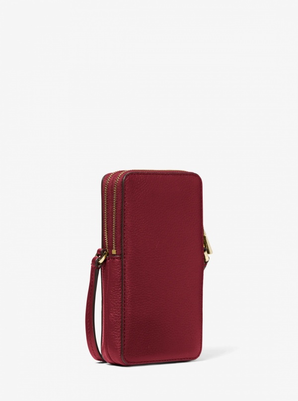 Michael Kors Jet Set Small Pebbled Leather Smartphone Crossbody Bag