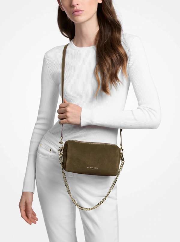 Michael Kors Bryant Small Suede Convertible Crossbody Bag