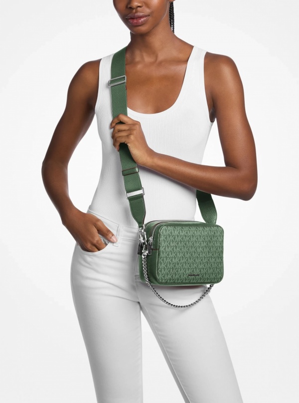 Michael Kors Bryant Medium Signature Logo Camera Crossbody Bag