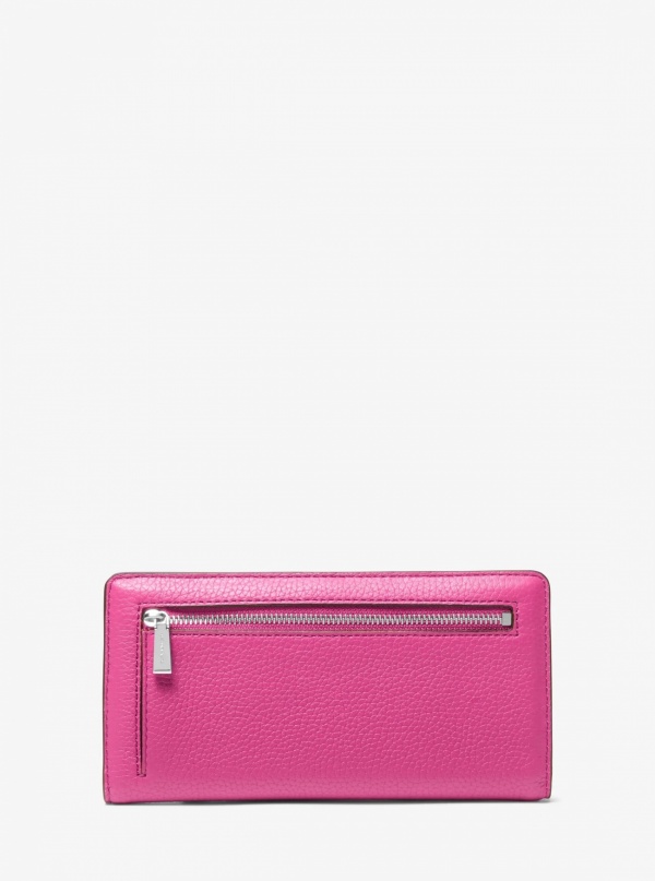 Michael Kors Bryant Large Pebbled Leather Snap-Front Wallet