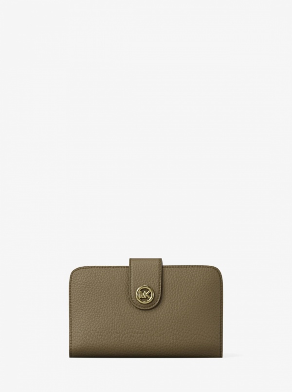Michael Kors MK Pop Charm Medium Pebbled Leather Wallet