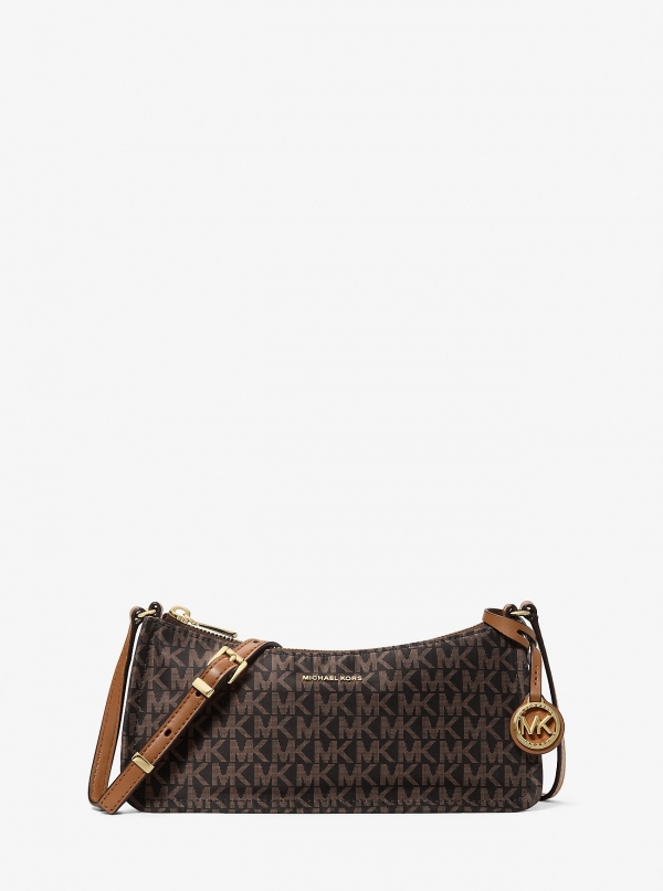MICHAEL Michael Kors Zadie Small Signature Logo Woven Crossbody Bag