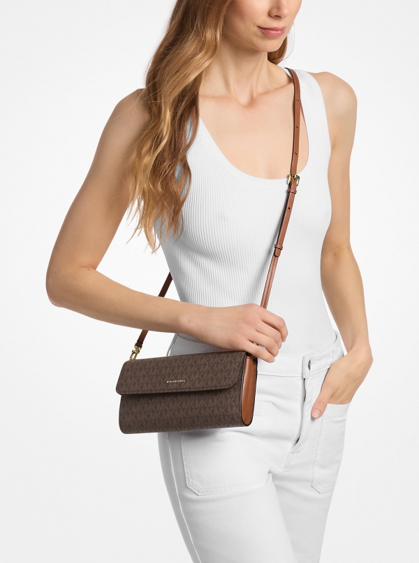 MICHAEL Michael Kors Jet Set Small Signature Logo Smartphone Crossbody Bag