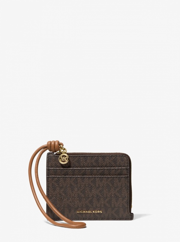 Michael Kors Jet Set Small Signature Logo Card Case Wristlet