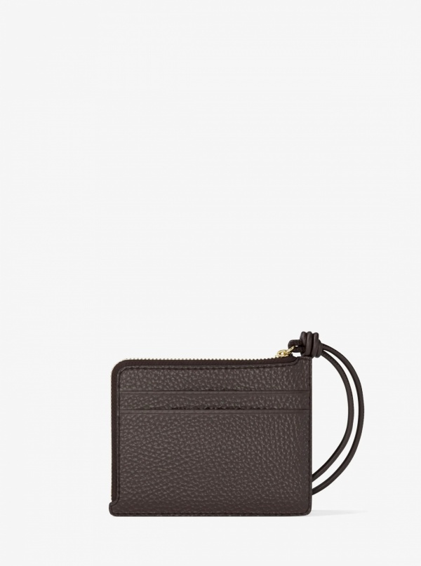 Michael Kors Jet Set Small Pebbled Leather Card Case Wristlet