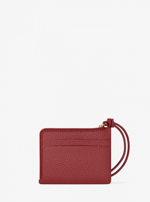 Michael Kors Jet Set Small Pebbled Leather Card Case Wristlet