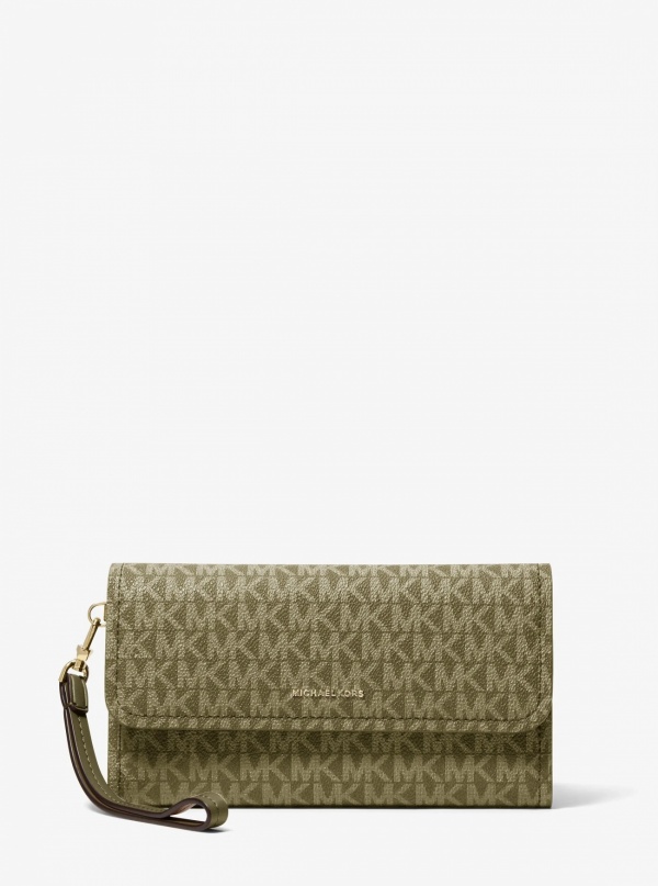 Michael Kors Jet Set Medium Signature Logo Convertible Wristlet