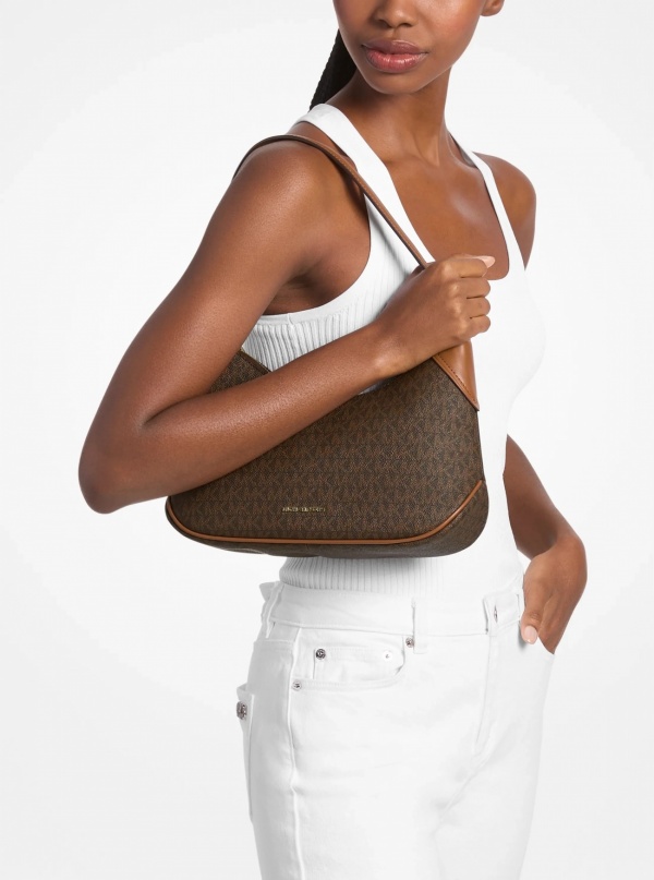 Michael Kors Jet Set Medium Signature Logo Convertible Crossbody Bag