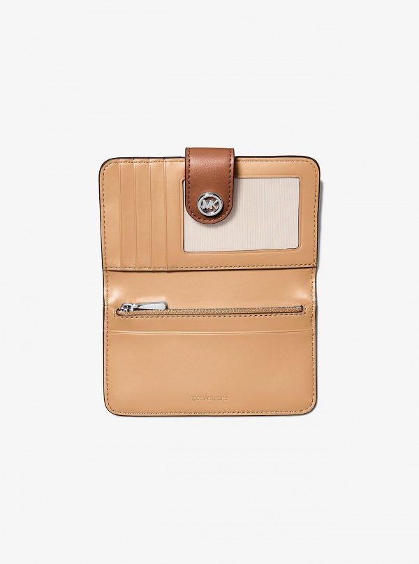 Michael Kors MK Pop Charm Medium Pebbled Leather Wallet