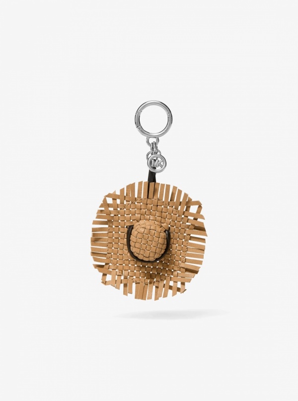 Michael Kors Woven Leather Hat Bag Charm