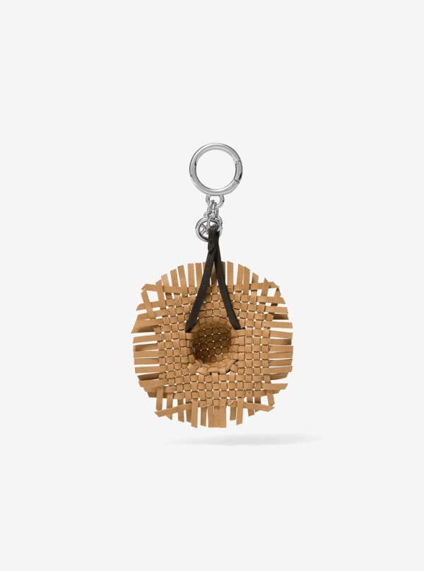 Michael Kors Woven Leather Hat Bag Charm