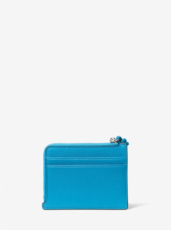 Michael Kors Jet Set Small Pebbled Leather Card Case Wristlet