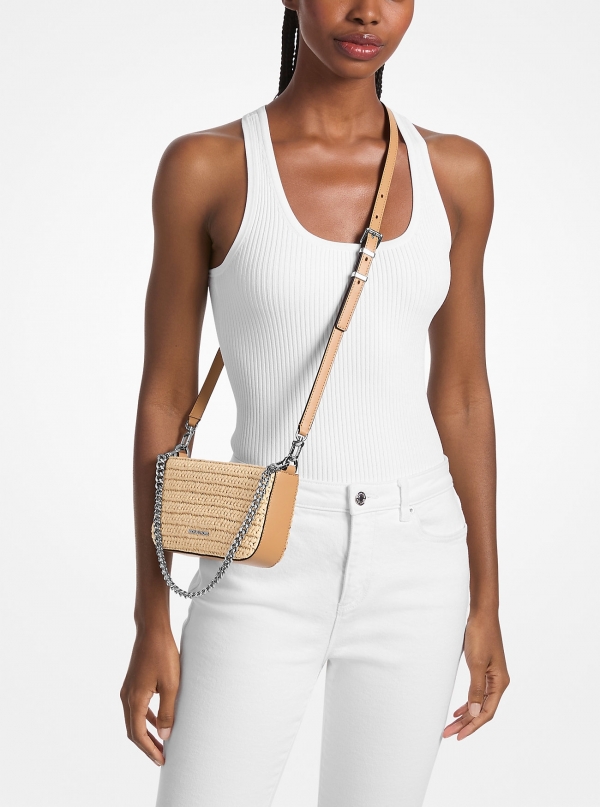 MICHAEL Michael Kors Bryant Small Crocheted Convertible Crossbody Pochette