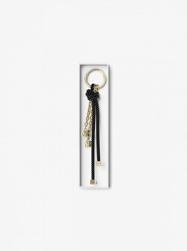 Michael Kors Gold-Tone and Speckled Cord Bag Charm