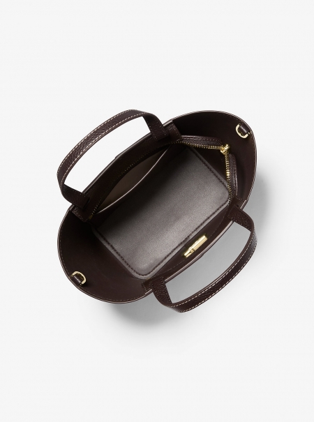 MICHAEL Michael Kors Flora Medium Signature Logo and Pebbled Leather Crossbody Bag
