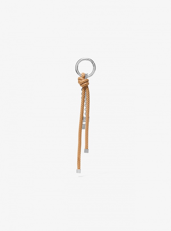Michael Kors Silver-Tone and Speckled Cord Bag Charm