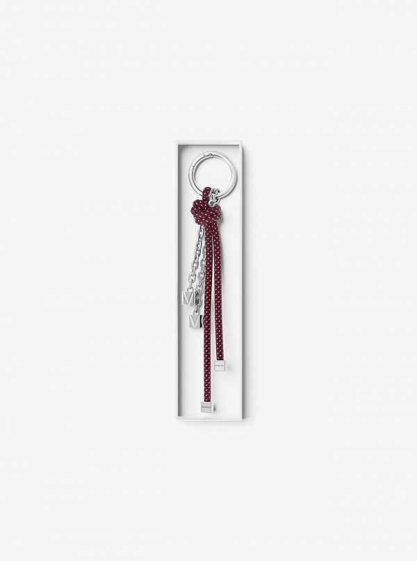 Michael Kors Silver-Tone and Speckled Cord Bag Charm