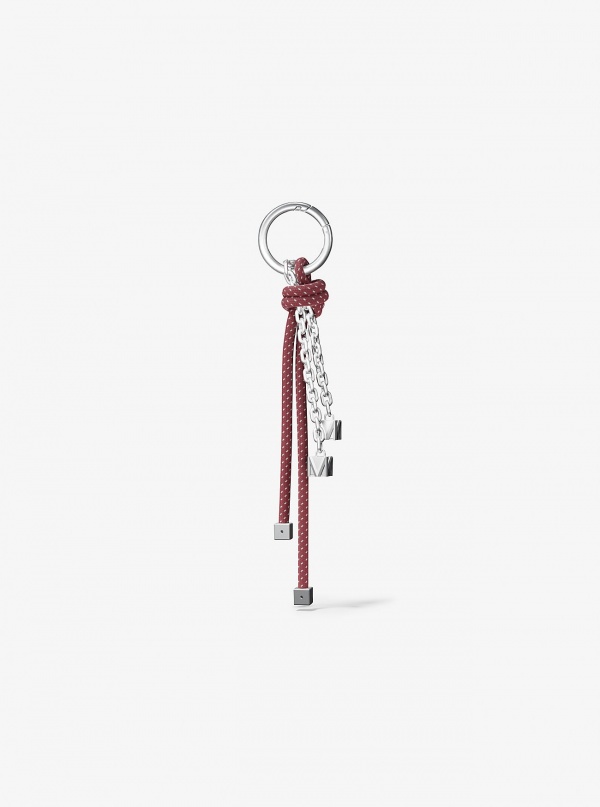 Michael Kors Silver-Tone and Speckled Cord Bag Charm