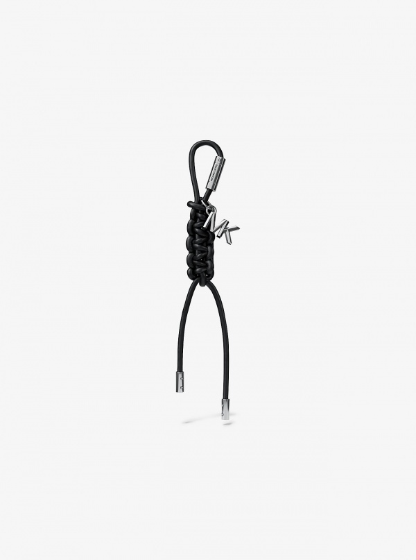 Michael Kors Silver-Tone and Braided Cord Bag Charm