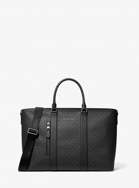 Michael Kors Mens Hudson Signature Logo Tote Bag