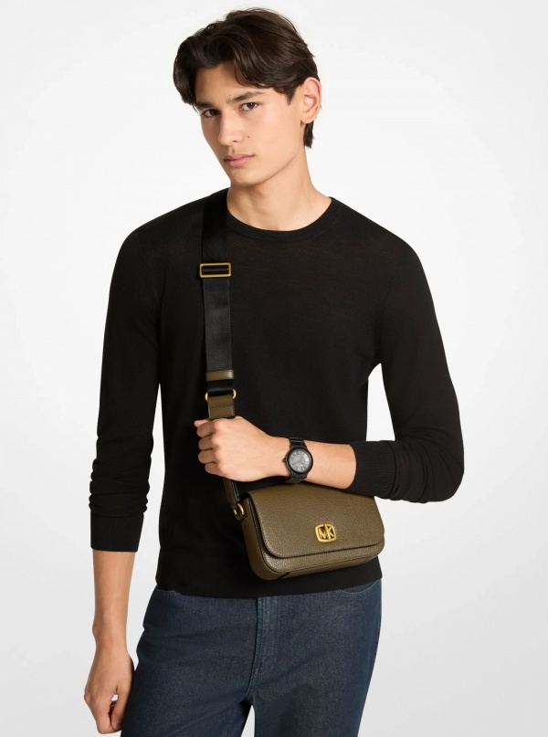 Michael Kors Mens Bryant Small Leather Crossbody Bag