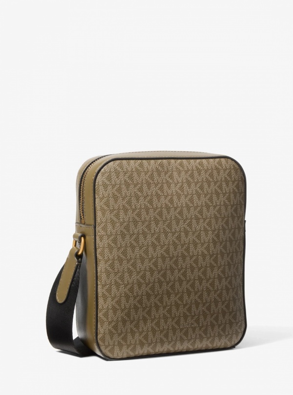 Michael Kors Mens Hudson Mini Signature Logo Flight Bag