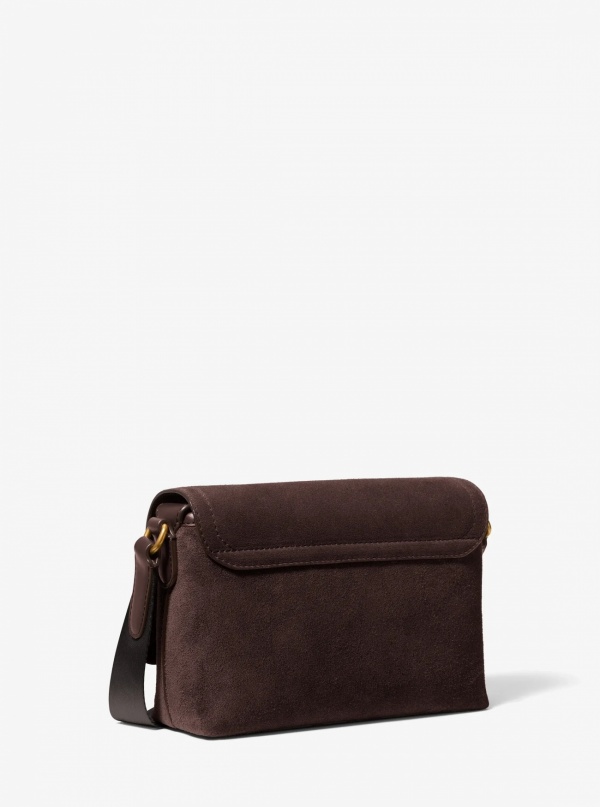 Michael Kors Mens Hudson Mini Suede Messenger Bag