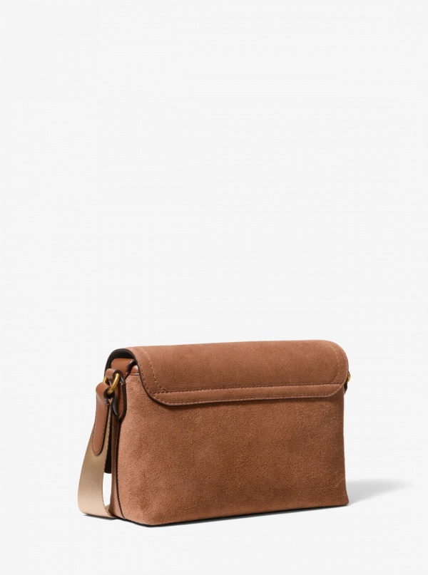 Michael Kors Mens Hudson Mini Suede Messenger Bag