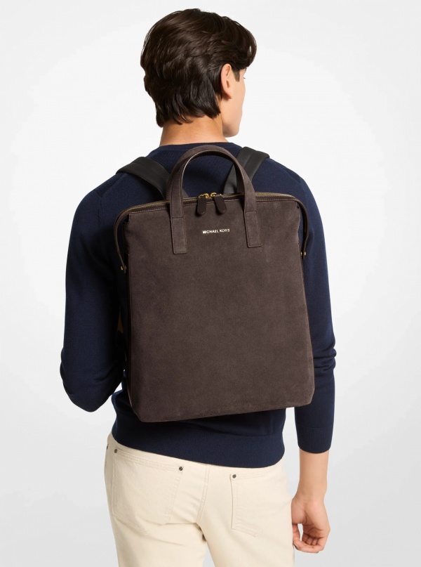 Michael Kors Mens Nicholas Suede Convertible Backpack