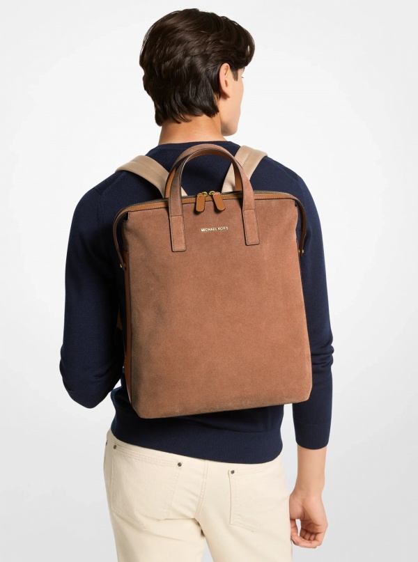 Michael Kors Mens Nicholas Suede Convertible Backpack