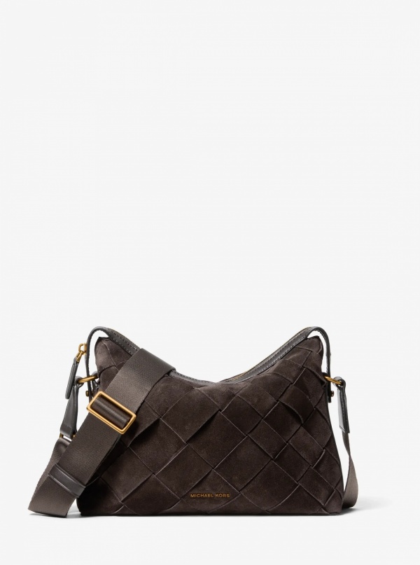 Michael Kors Mens Nicholas Suede Crossbody Messenger