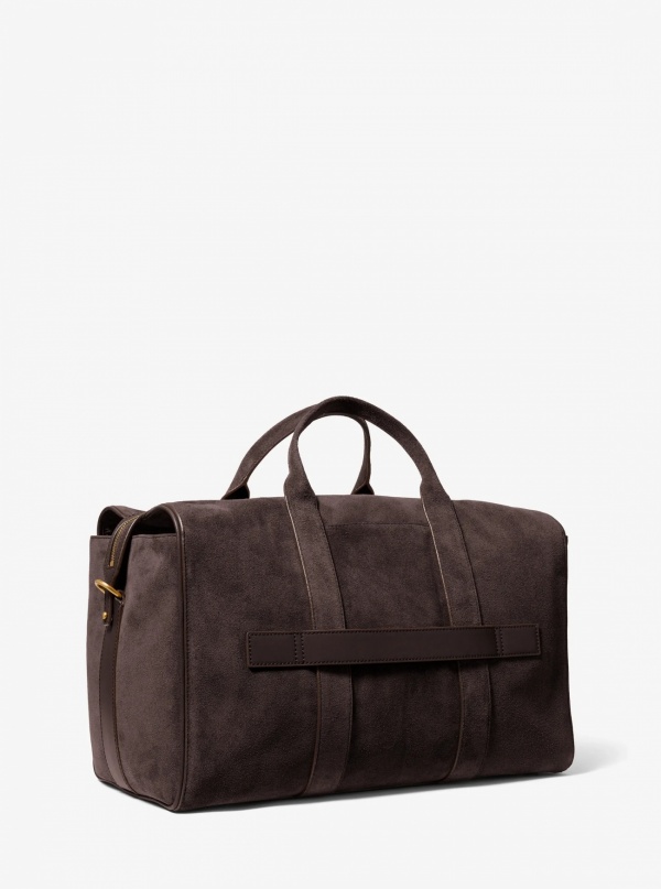 Michael Kors Mens Nicholas Medium Suede Slouch Duffel Bag
