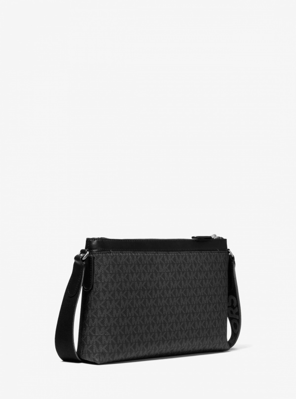 Michael Kors Mens Hudson Signature Logo Messenger Bag