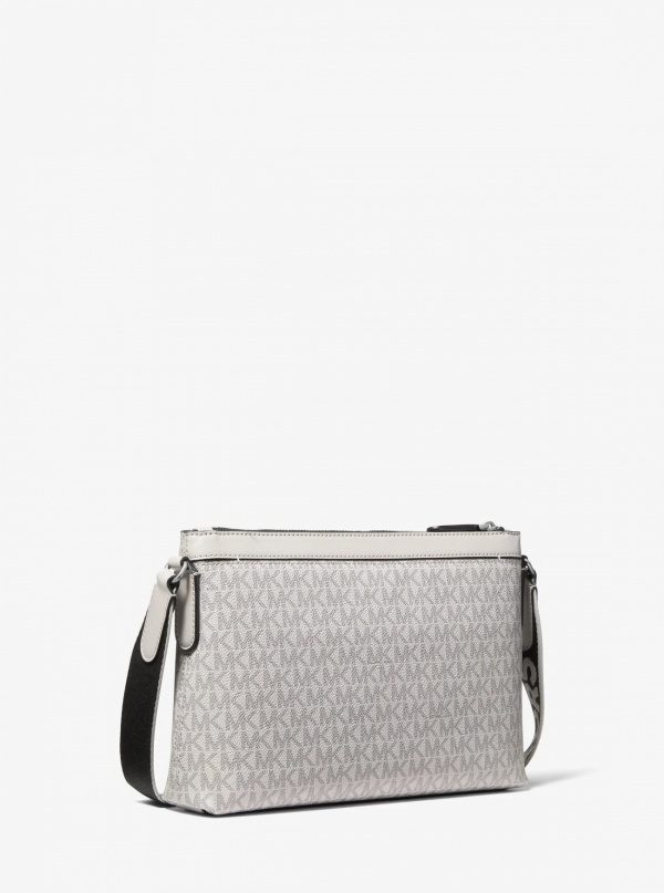 Michael Kors Mens Hudson Signature Logo Messenger Bag