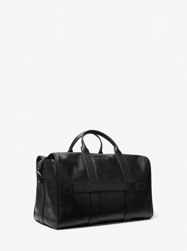 Michael Kors Mens Nicholas Medium Leather Slouch Duffel Bag