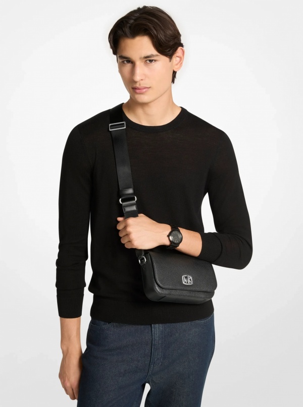 Michael Kors Mens Bryant Small Leather Crossbody Bag