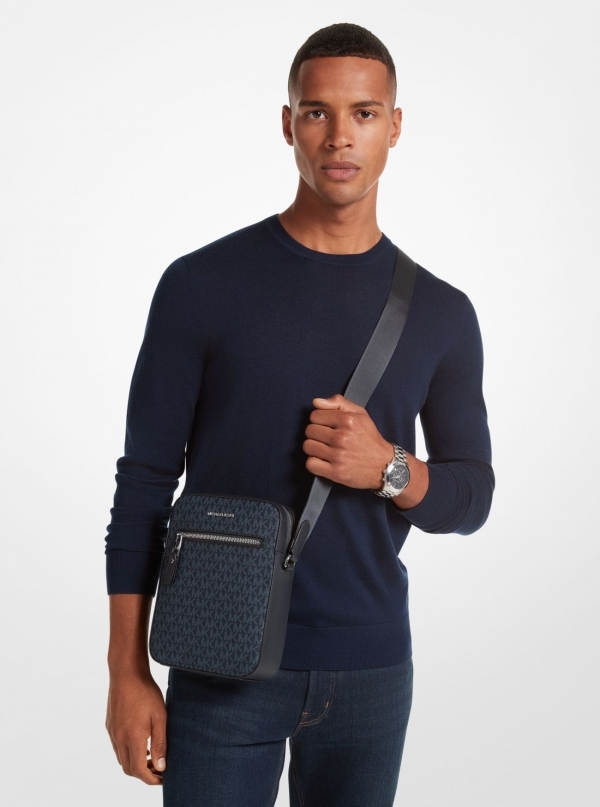 Michael Kors Mens Henry Logo Flight Bag