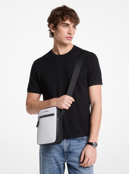 Michael Kors Mens Varick Logo Flight Bag