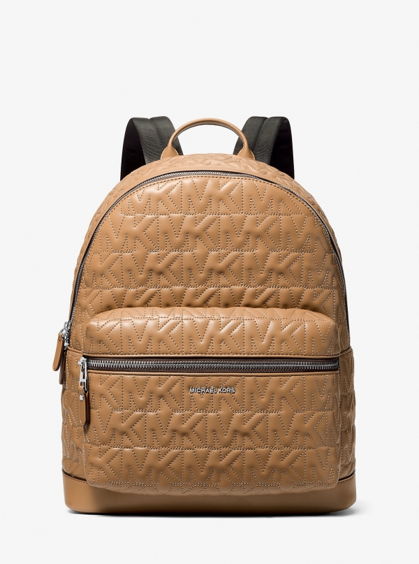 Michael Kors Mens Hudson Medium Logo Embossed Dome Backpack