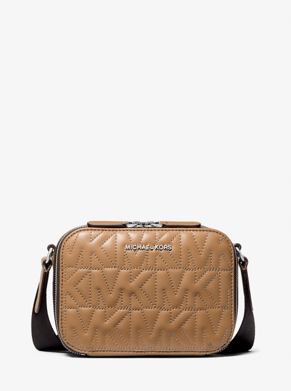 Michael Kors Mens Hudson Logo Embossed Crossbody Bag