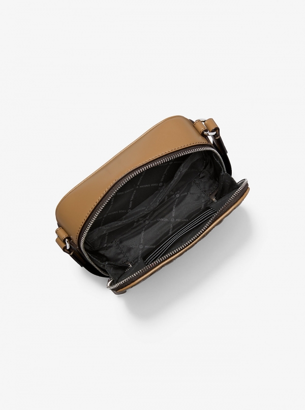 Michael Kors Mens Hudson Logo Embossed Crossbody Bag