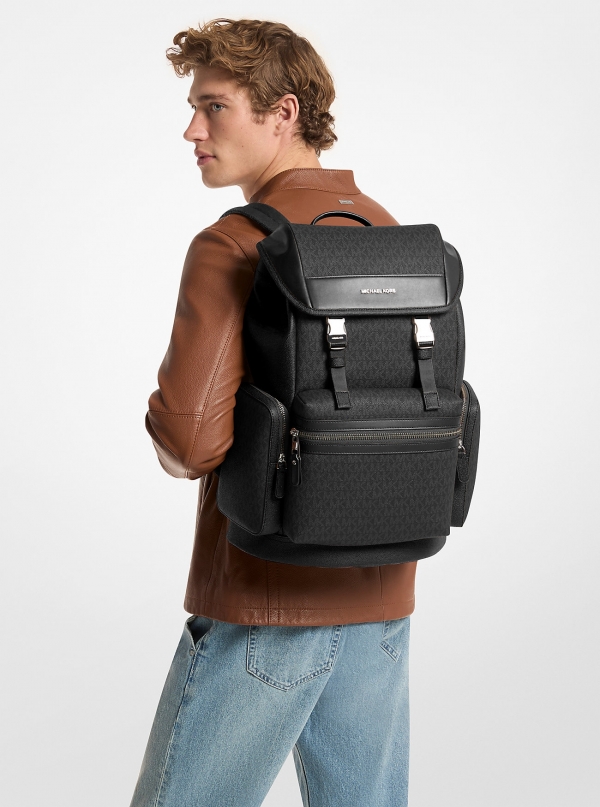 Michael Kors Mens Jet Set Signature Logo Backpack