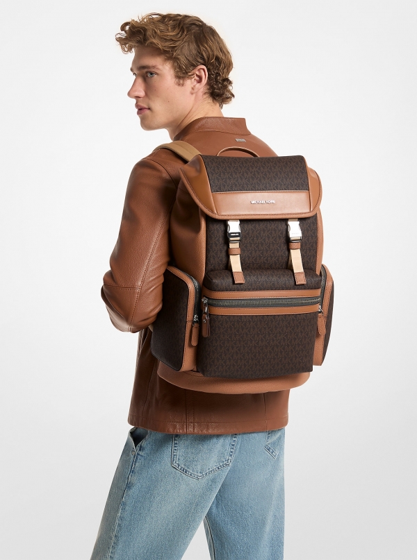 Michael Kors Mens Jet Set Signature Logo Backpack