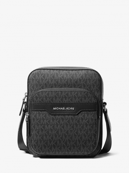 Michael Kors Mens Hudson Mini Signature Logo Flight Bag