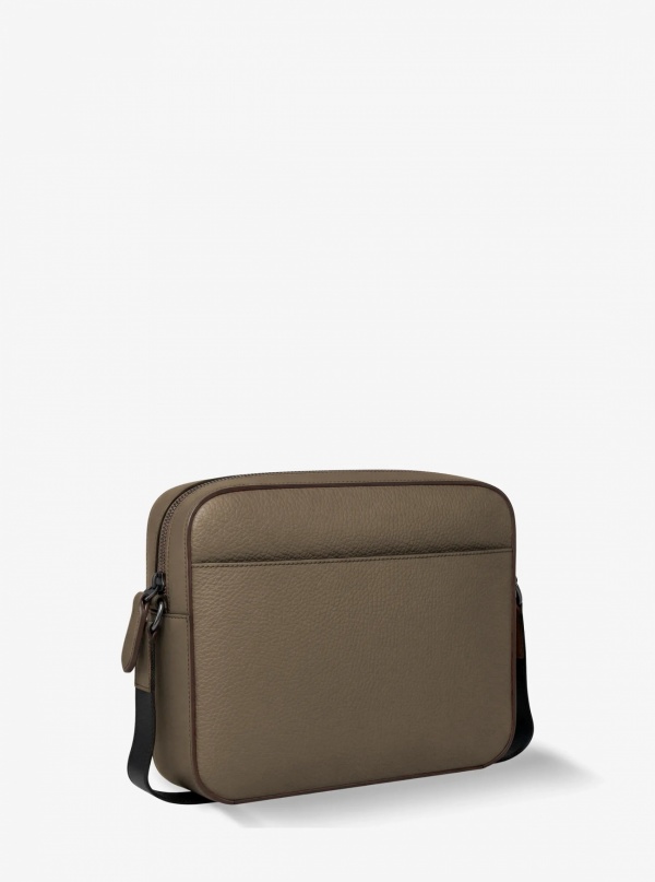 Michael Kors Mens Jet Set Pebbled Leather Crossbody Bag