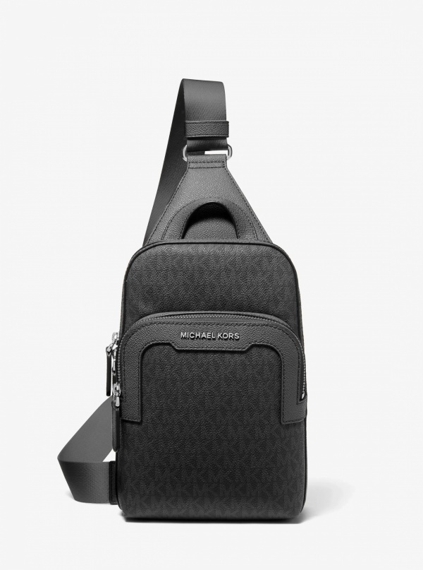 Michael Kors Mens Hudson Signature Logo Sling Pack