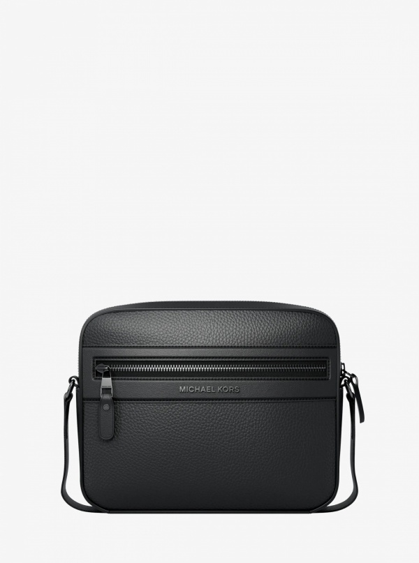 Michael Kors Mens Jet Set Pebbled Leather Crossbody Bag