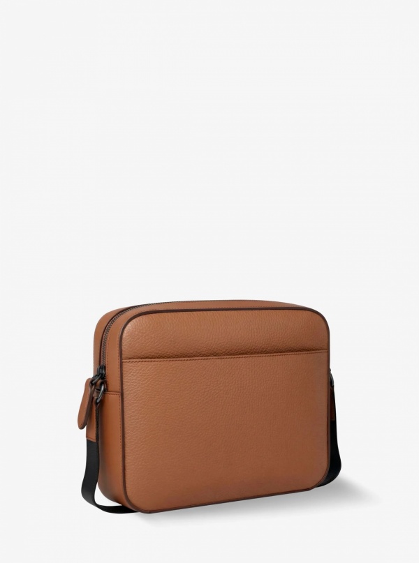 Michael Kors Mens Jet Set Pebbled Leather Crossbody Bag