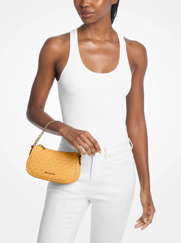Carmela Small Signature Logo Convertible Crossbody Bag